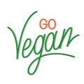 Go Vegan handwritten text.